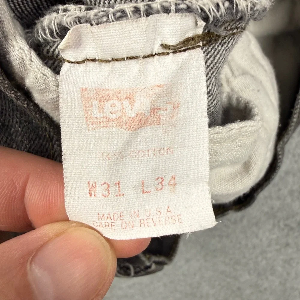 Vintage‎ Levis 501 Jeans Mens Fits 30x32 Black Button Fly 501-0658 Made in USA